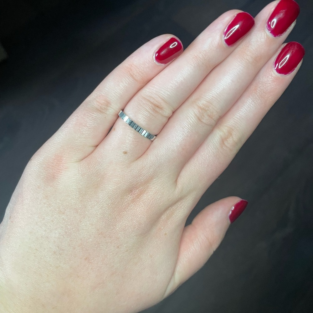 Ring Concierge Fluted White Gold Stackable Ring S… - image 5